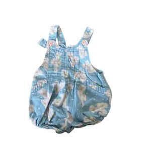 Vintage off spring 90s bubble romper dloral print overall shorts